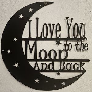 POTTERY BARN WALL DECOR.      "I LOVE ❤️ YOU TO THE MOON 🌙 & BACK!"